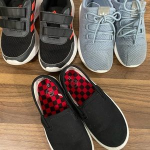 3 pairs of boys toddler sneakers